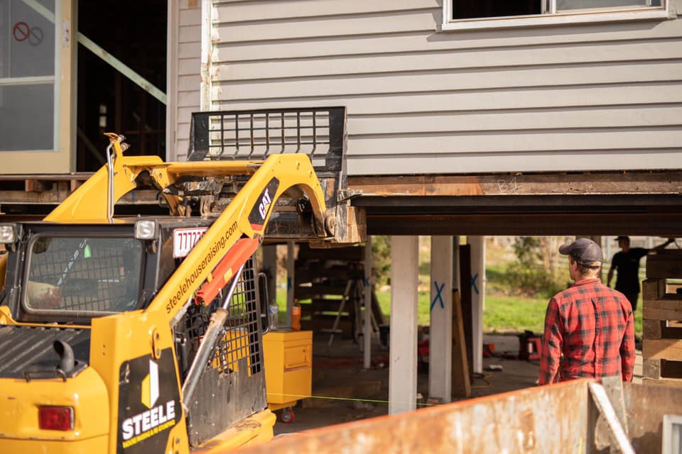 Excavator Lifting Home | Featured Image for Renovare House Lifting And Build Under House